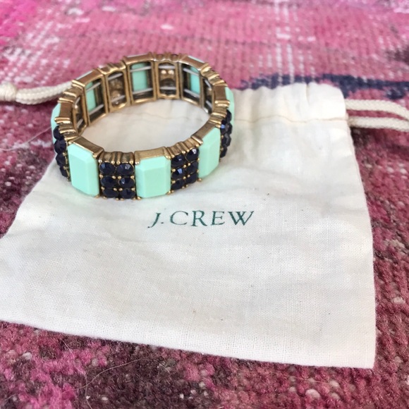 J.Crew Mint and Navy Bracelet - Picture 1 of 3